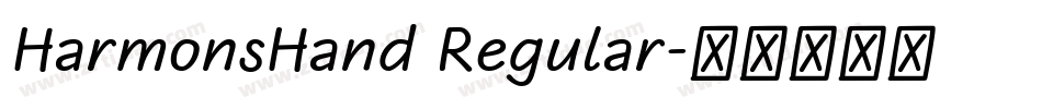 HarmonsHand Regular字体转换